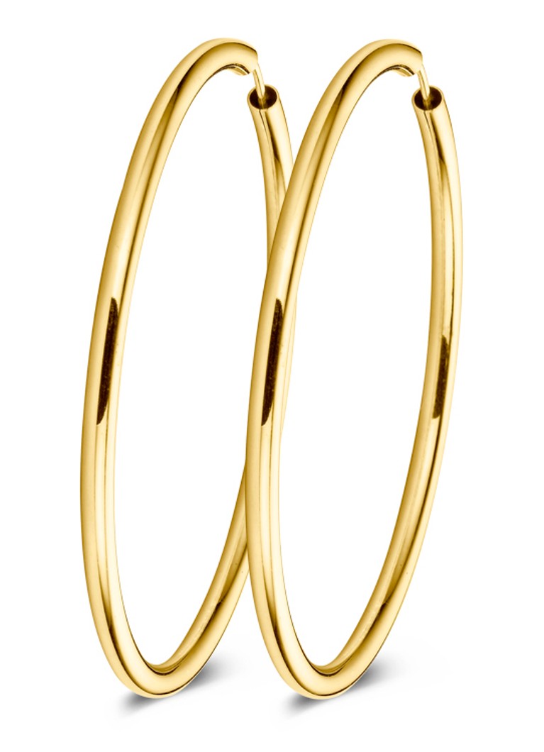 Casa Jewelry Dames Buis Rond S oorringen verguld in de kleur Goud