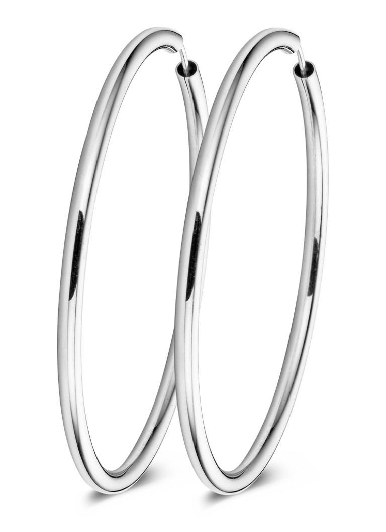 Casa Jewelry Dames Buis oorringen XL van zilver in de kleur Zilver