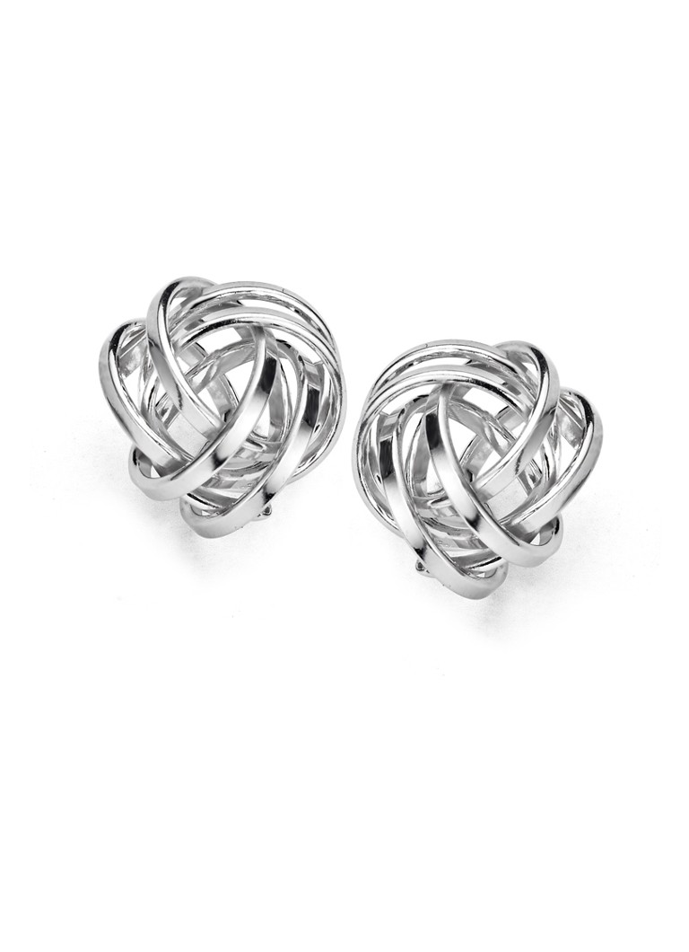 Casa Jewelry Dames Knoopje oorknopjes van zilver in de kleur Zilver
