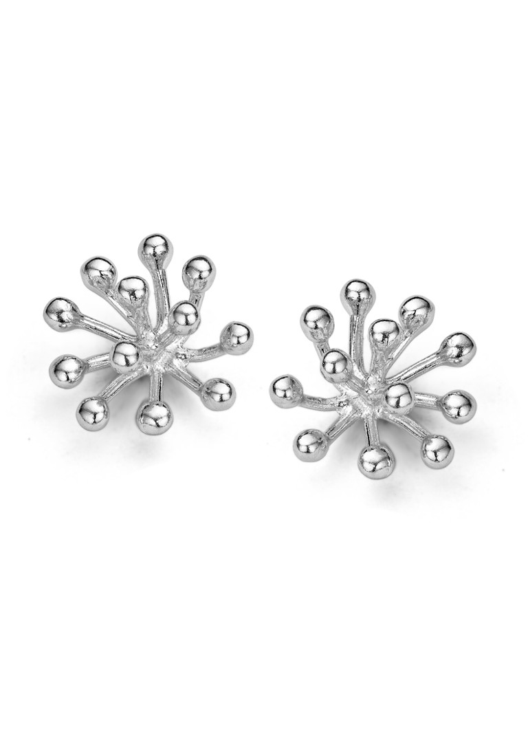 Casa Jewelry Dames Porcu-2 oorknopjes van zilver in de kleur Zilver