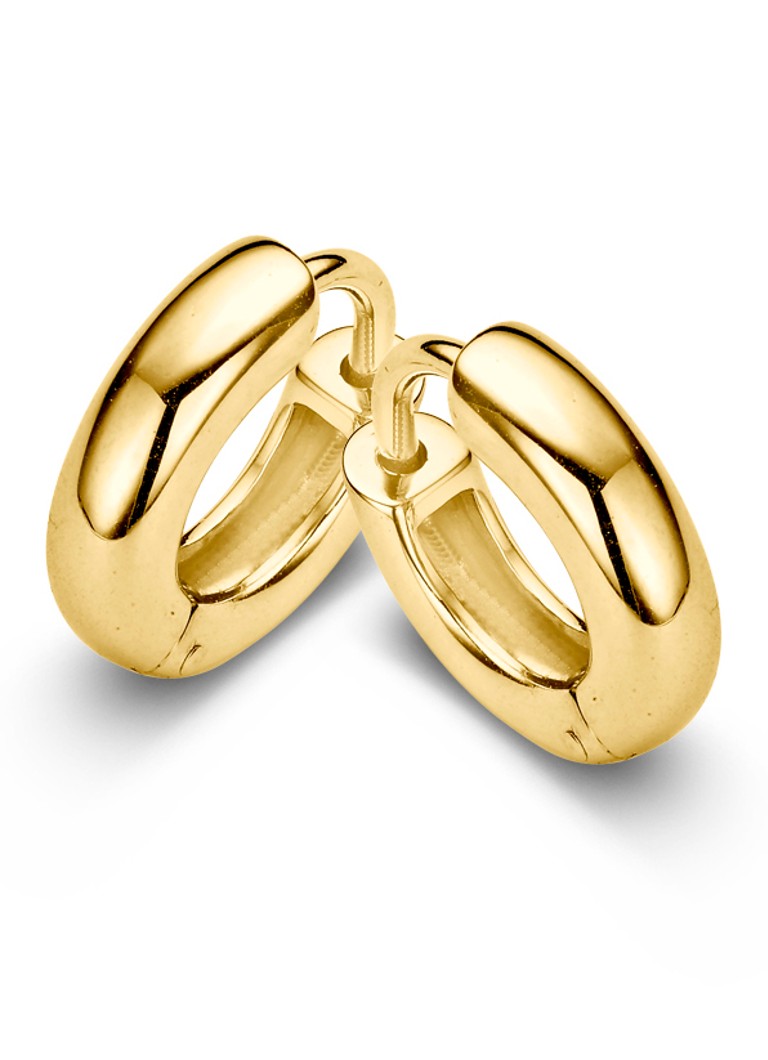 Casa Jewelry Dames Frankfurter oorringen verguld in de kleur Goud