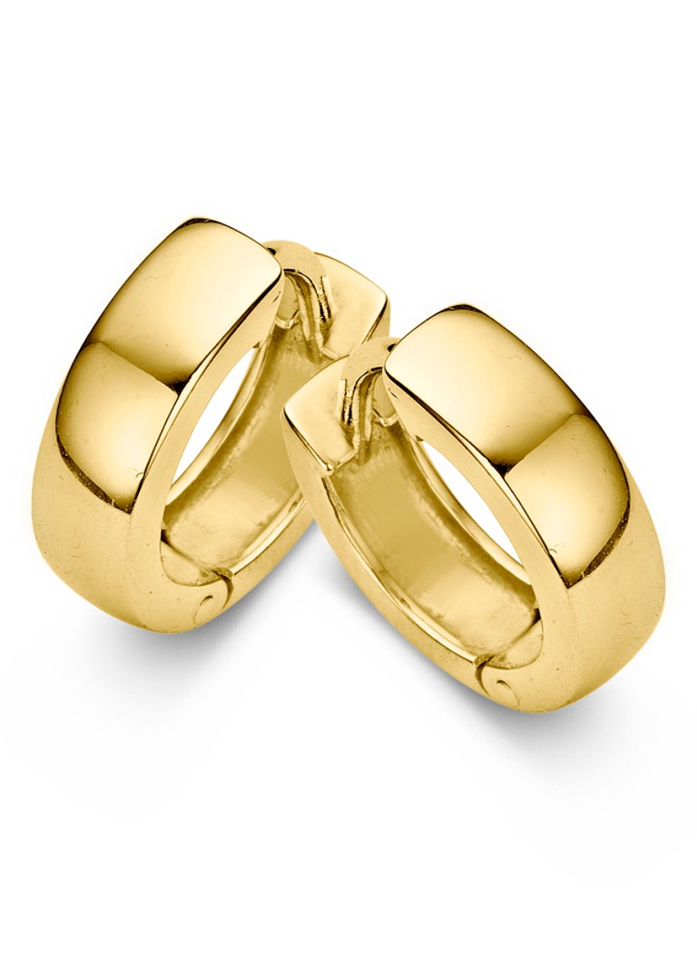 Casa Jewelry Dames Plain Jane oorringen verguld in de kleur Goud