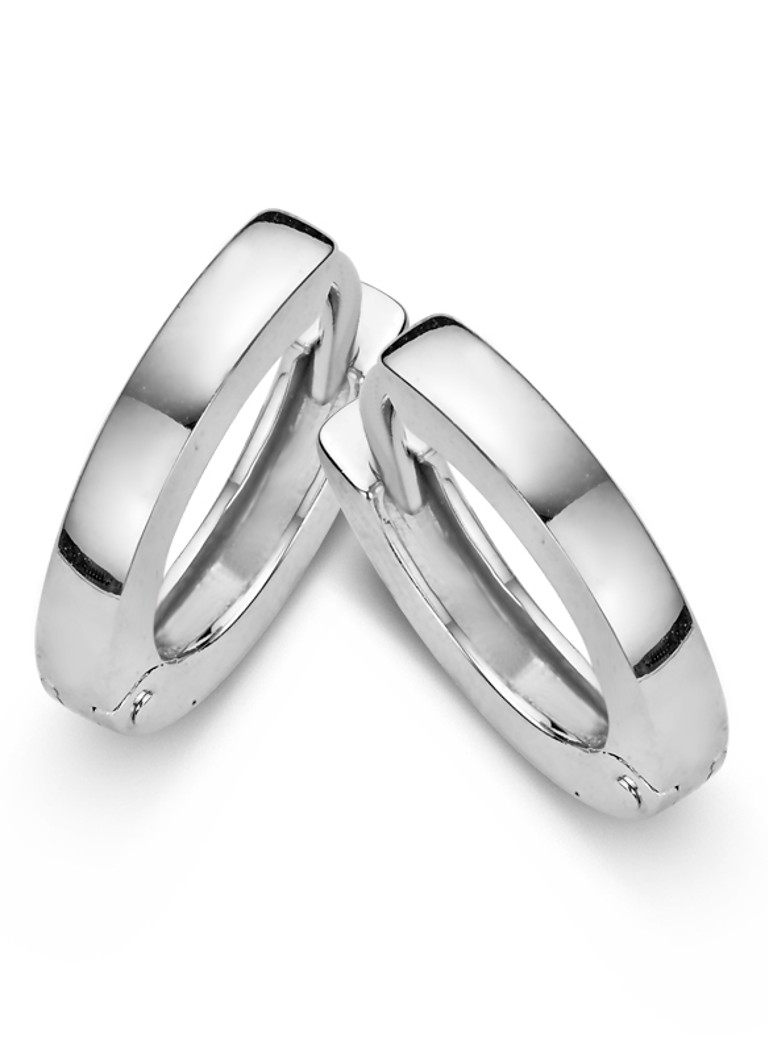 Casa Jewelry Dames Plain Square oorringen van zilver in de kleur Zilver