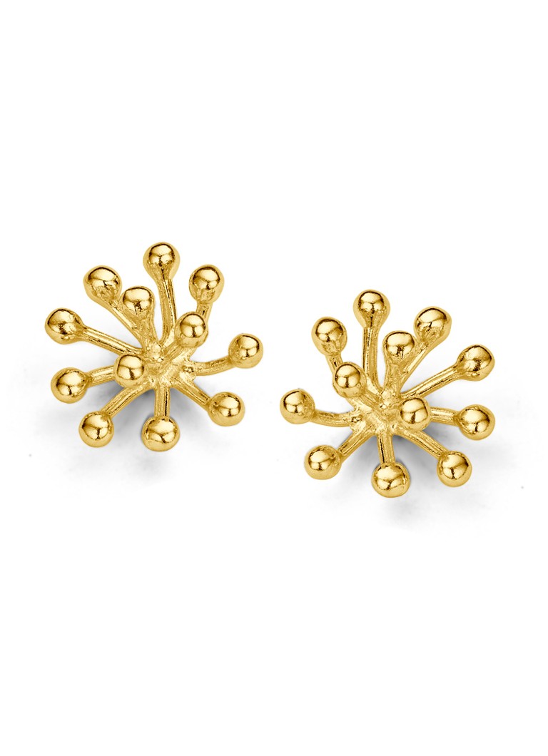 Casa Jewelry Dames Porcu-2 oorknopjes verguld in de kleur Zilver