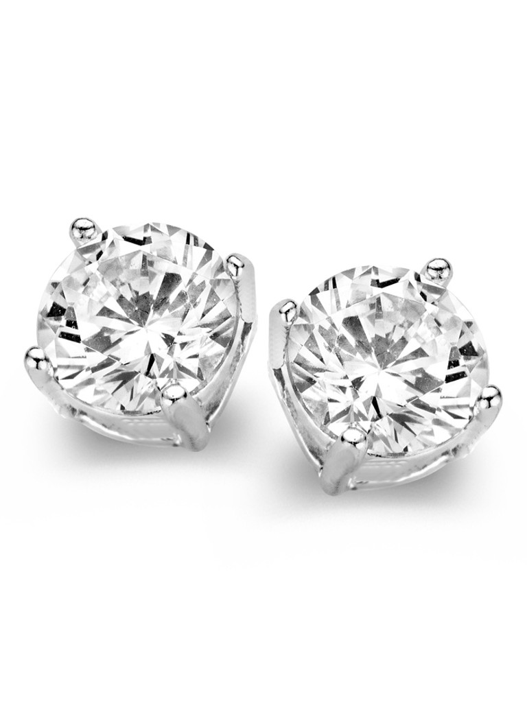 Casa Jewelry Dames Marry L oorknopjes van zilver in de kleur Zilver