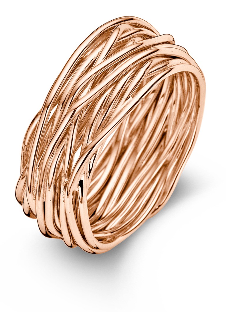 Casa Jewelry Dames Wikkel Ring verguld in de kleur Roségoud