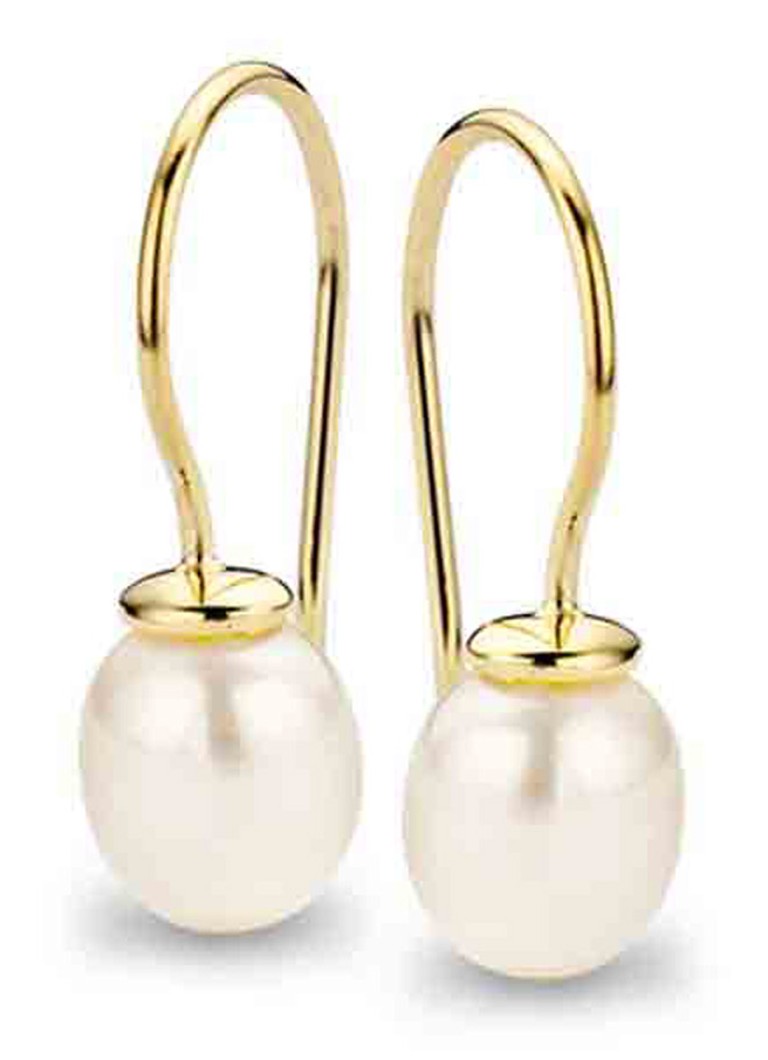 Casa Jewelry Dames Tahiti oorhangers met parel in de kleur Zilver