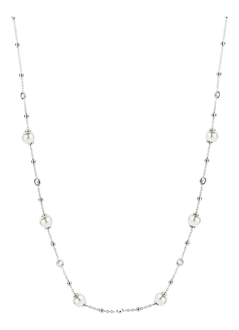 Casa Jewelry Dames Pruts ketting van zilver met parel in de kleur Zilver