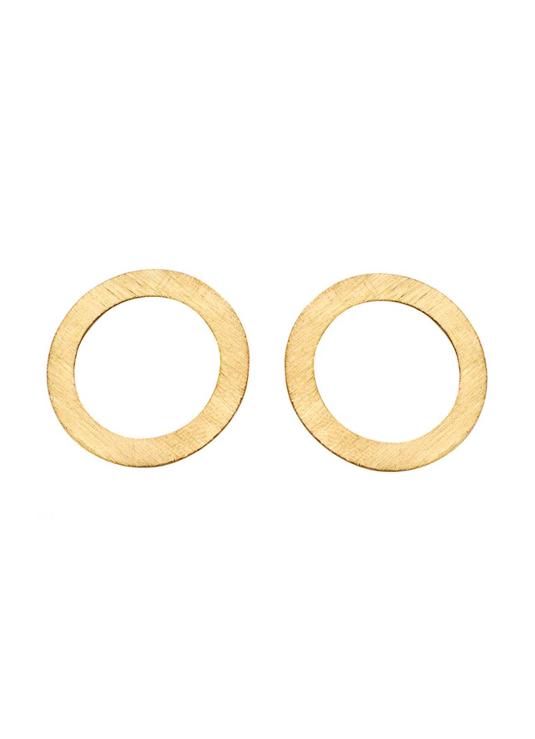 Casa Jewelry Dames Lola oorknopjes verguld in de kleur Goud