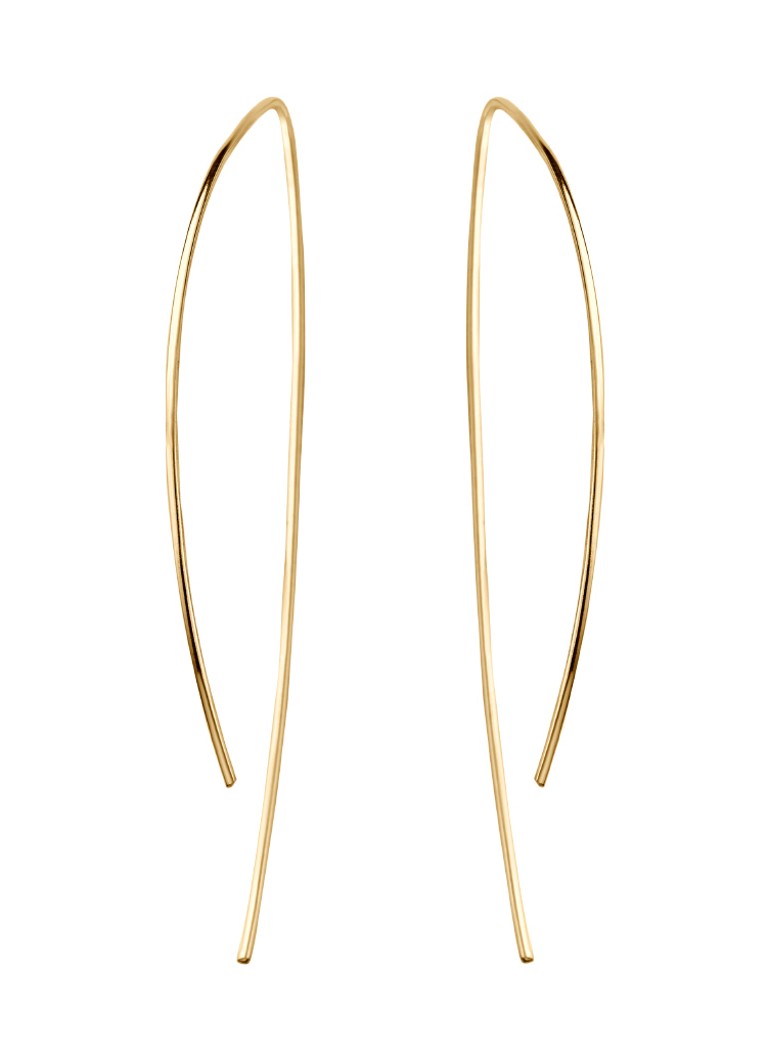 Casa Jewelry Dames Tack oorhangers verguld in de kleur Goud