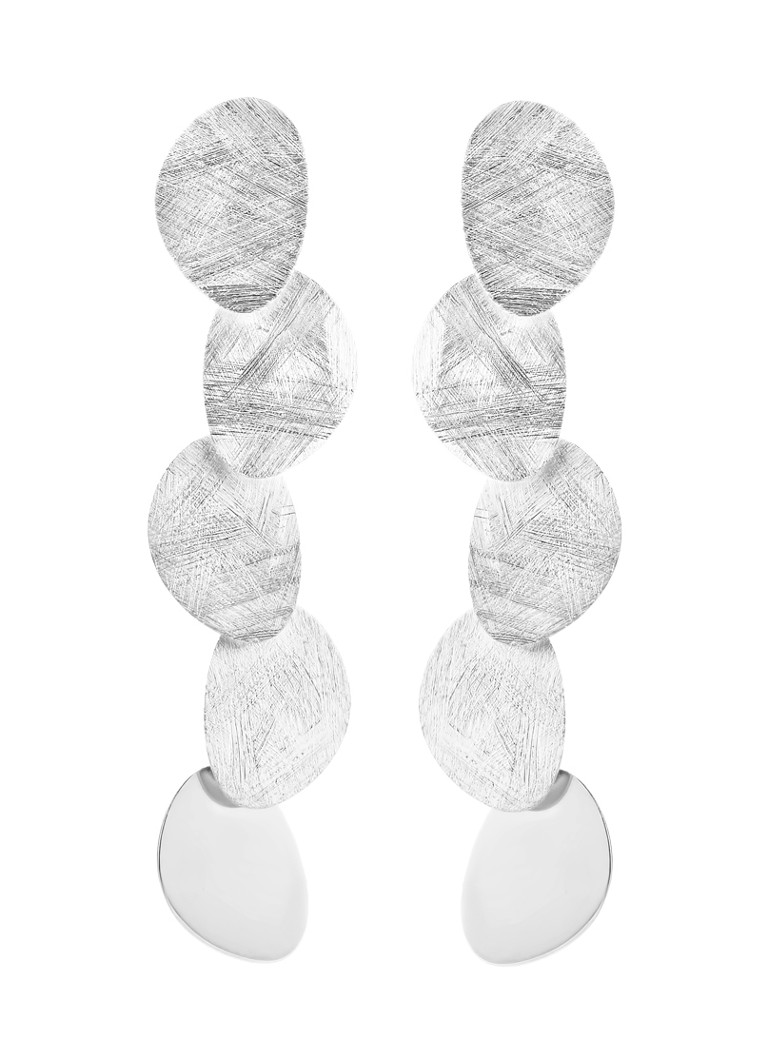 Casa Jewelry Dames Sugarbowl Maxi oorstekers van zilver in de kleur Zilver