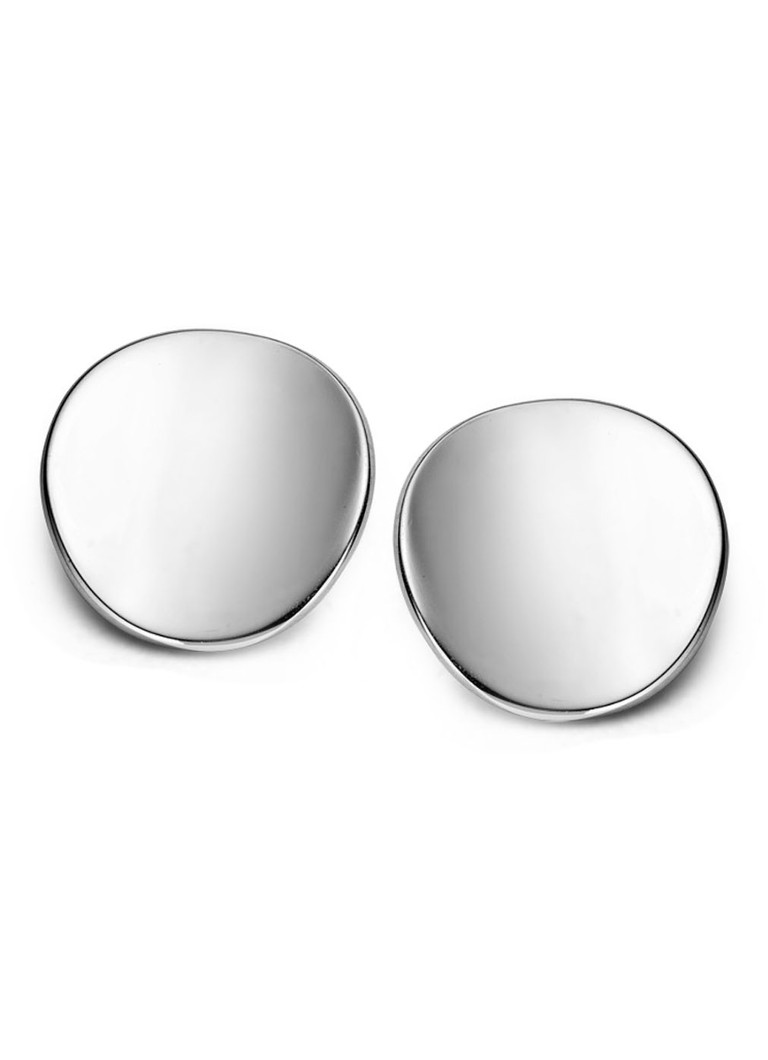 Casa Jewelry Dames Rondjes oorknopjes van zilver in de kleur Zilver