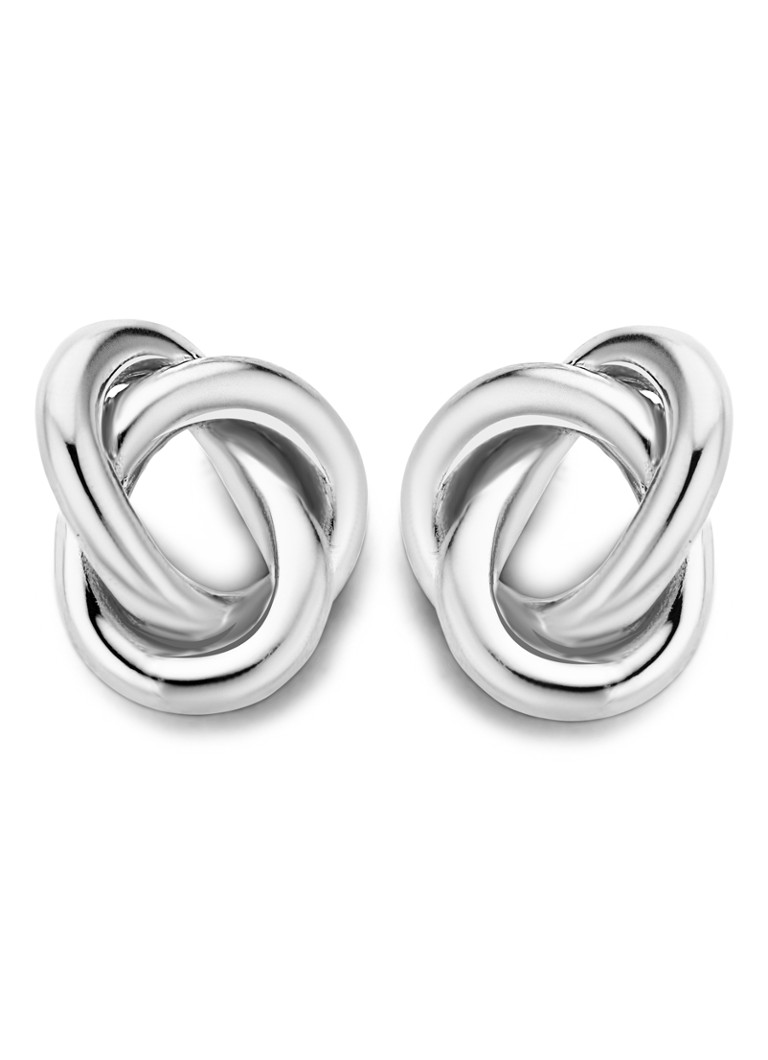 Casa Jewelry Dames Merino oorknopjes van zilver in de kleur Zilver