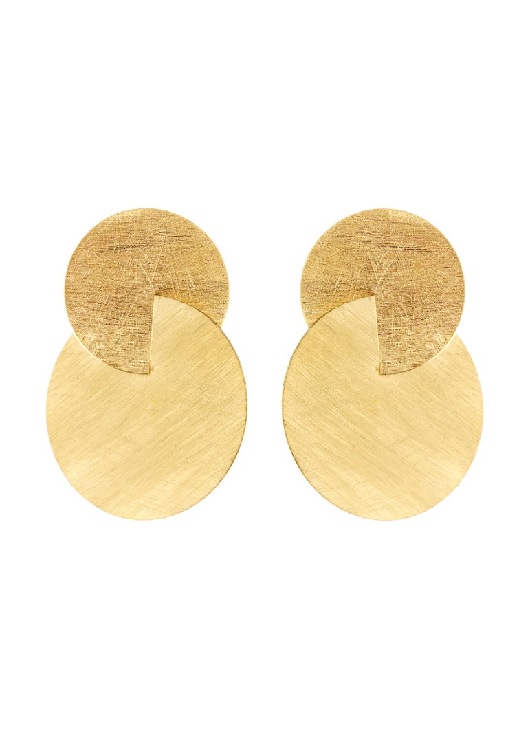 Casa Jewelry Dames Laura oorhangers verguld in de kleur Goud