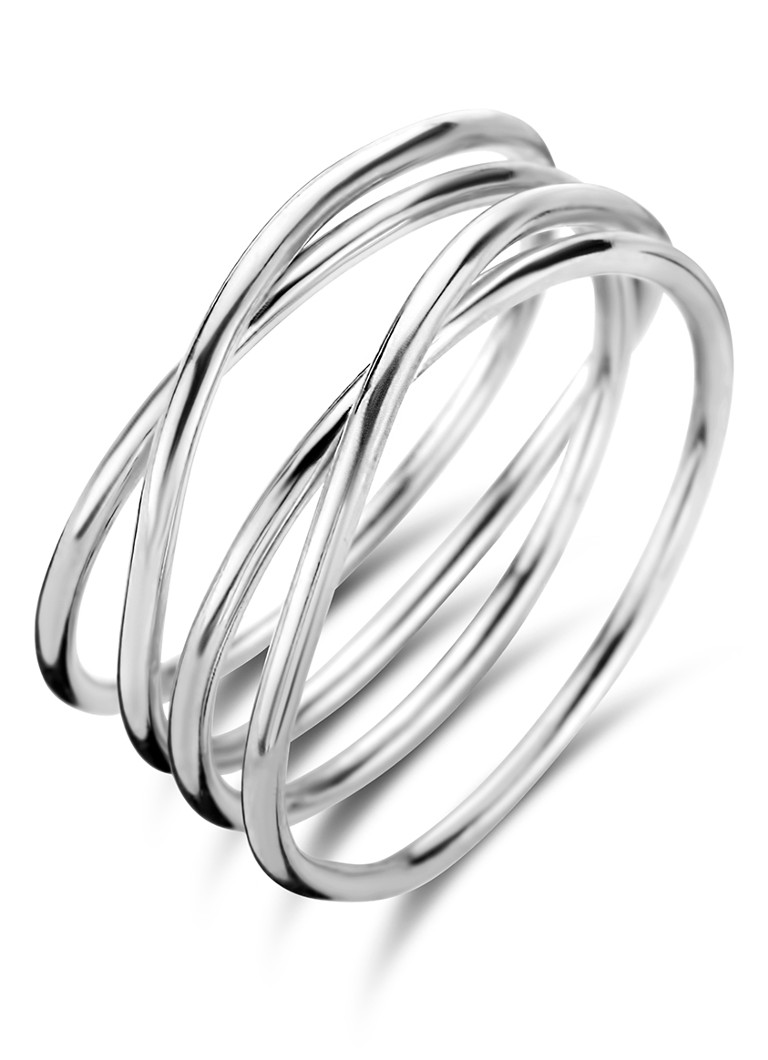 Casa Jewelry Dames Wikkeltje ring van zilver in de kleur Zilver