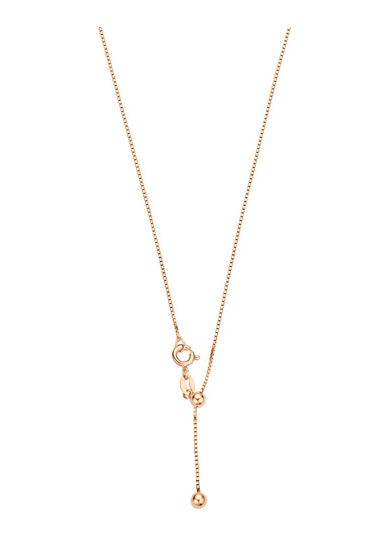 Casa Jewelry Dames Slide ketting verguld in de kleur Roségoud