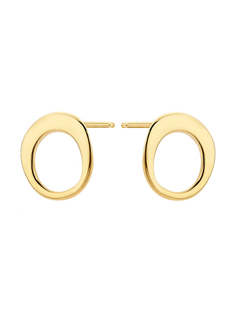 Casa Jewelry Dames Noblesse S oorknopjes verguld in de kleur Goud