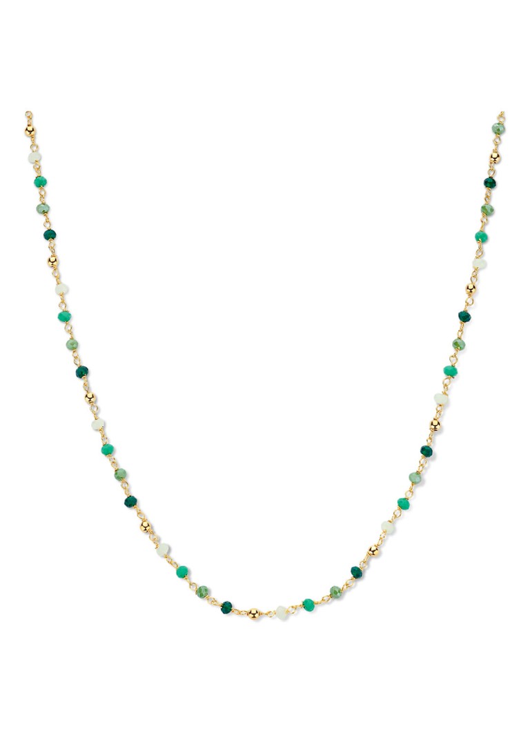 Casa Jewelry Dames Mystic Emerald ketting verguld in de kleur Goud