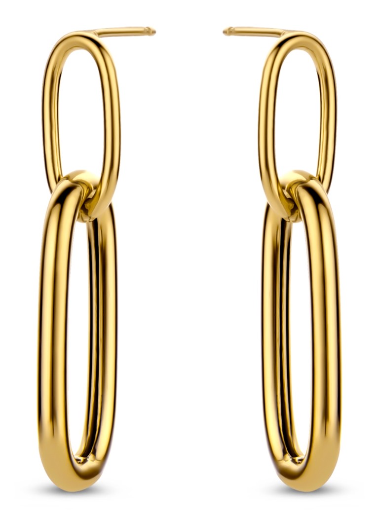 Casa Jewelry Dames Claire oorhangers verguld in de kleur Goud