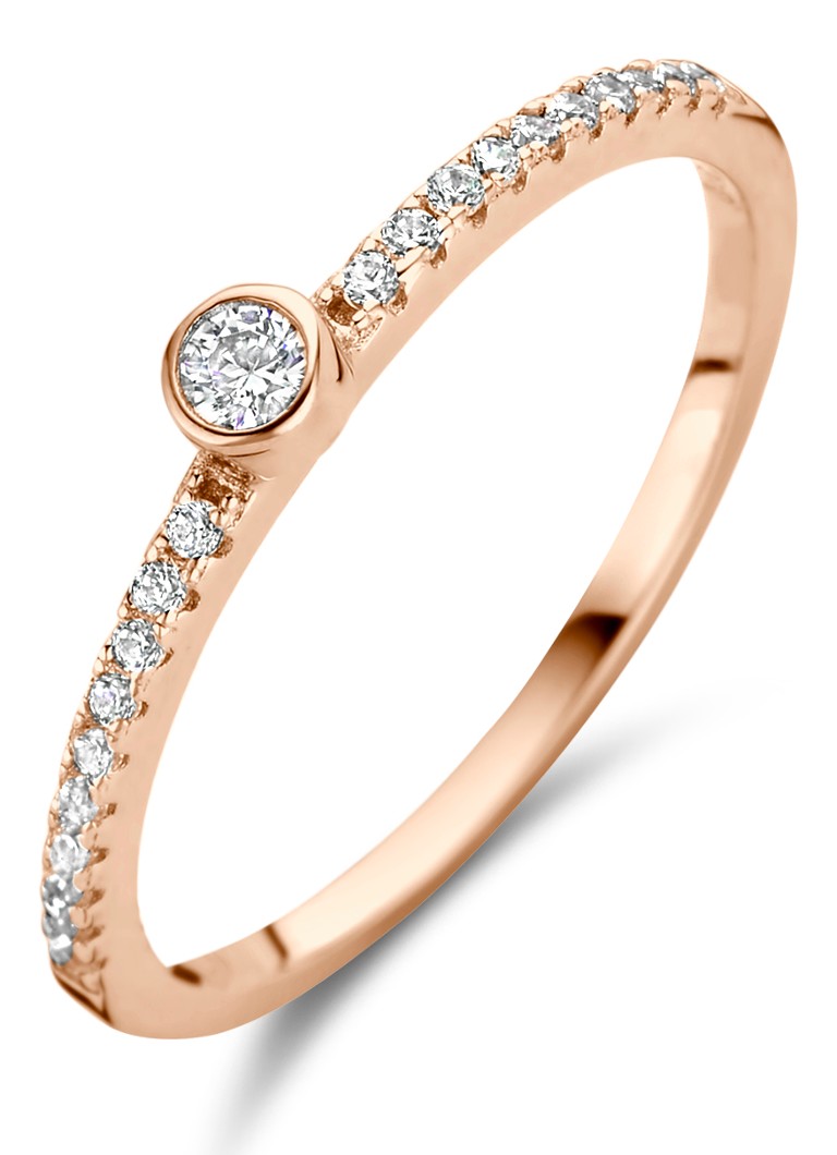 Casa Jewelry Dames Gemma ring verguld in de kleur Roségoud