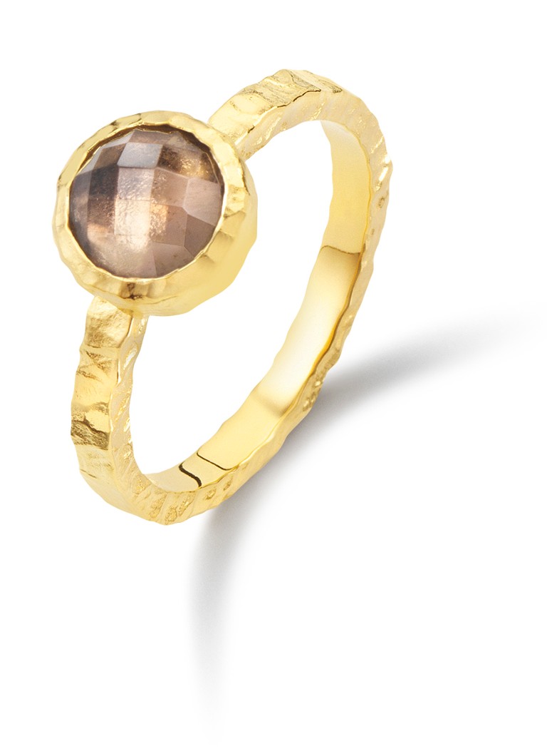 Casa Jewelry Dames Amalfi Rookkwarts ring verguld in de kleur Goud