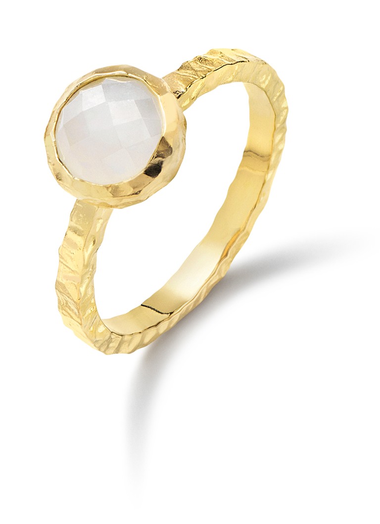 Casa Jewelry Dames Amalfi Maansteen ring verguld in de kleur Goud