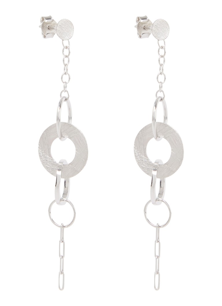 Casa Jewelry Dames Padova oorstekers van zilver in de kleur Zilver