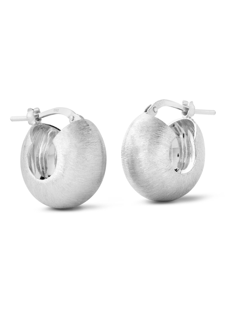 Casa Jewelry Dames Pamela Satin oorringen van zilver in de kleur Zilver