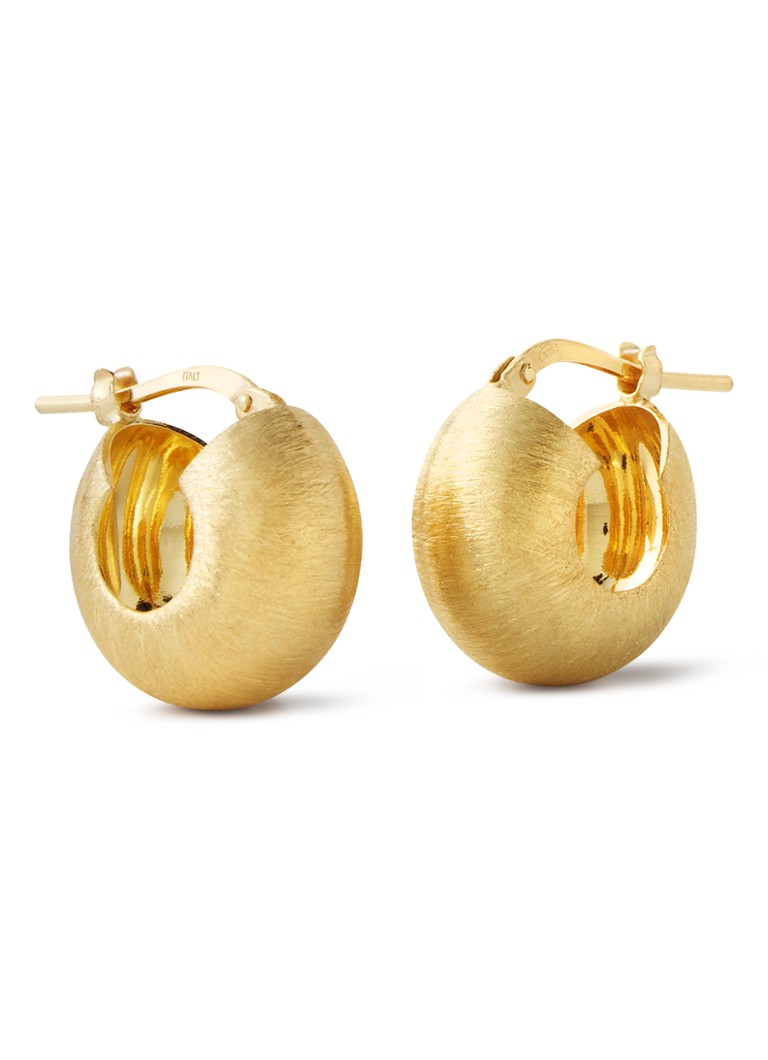 Casa Jewelry Dames Pamela Satin oorstekers verguld in de kleur Goud