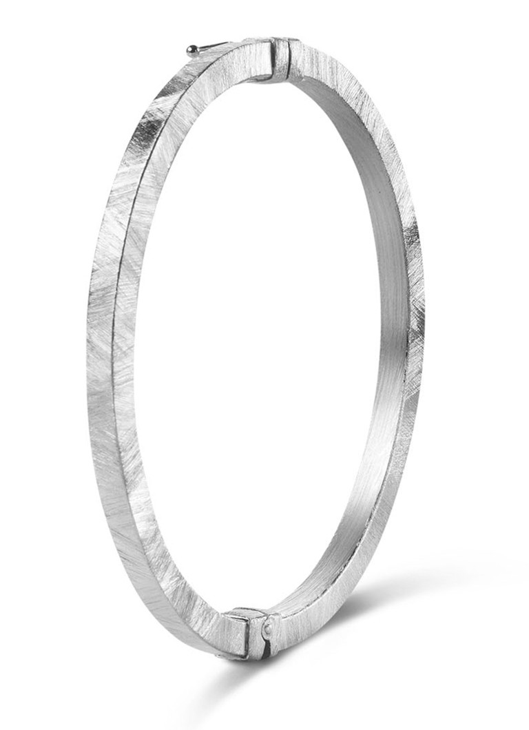 Casa Jewelry Dames Classic Square Satin bangle van zilver in de kleur Zilver