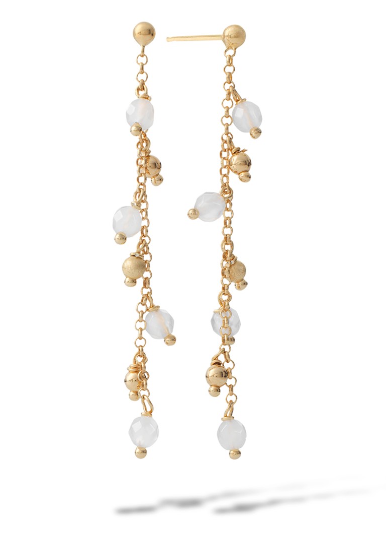Casa Jewelry Dames Riva oorhangers verguld in de kleur Goud