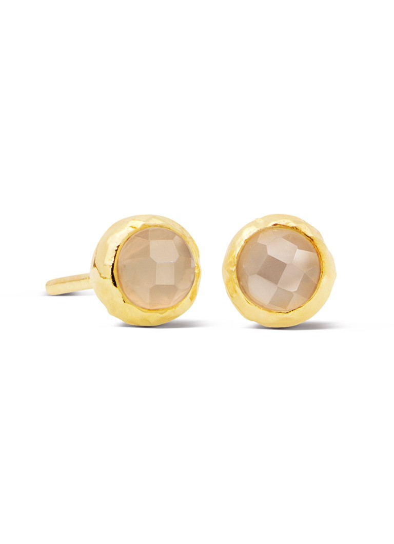 Casa Jewelry Dames Amalfi oorknopjes verguld in de kleur Goud