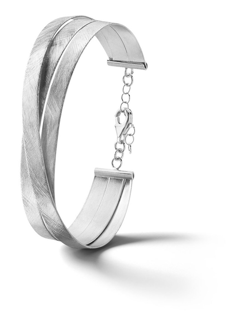 Casa Jewelry Dames Leila bangle van zilver in de kleur Zilver
