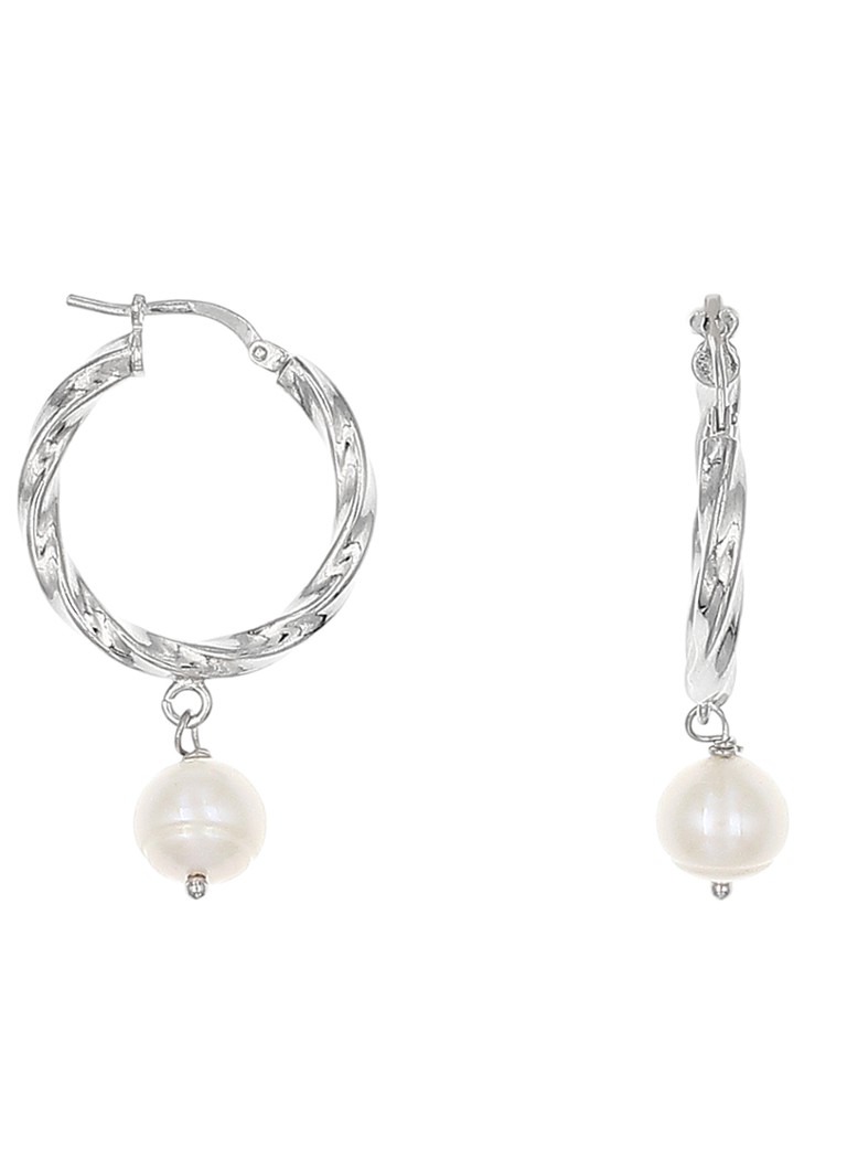 Casa Jewelry Dames Olivia oorringen van zilver in de kleur Zilver