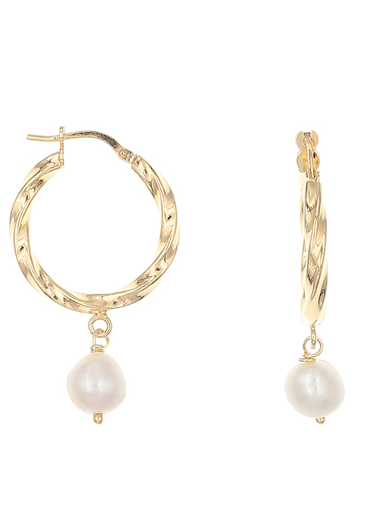 Casa Jewelry Dames Olivia oorringen verguld in de kleur Goud