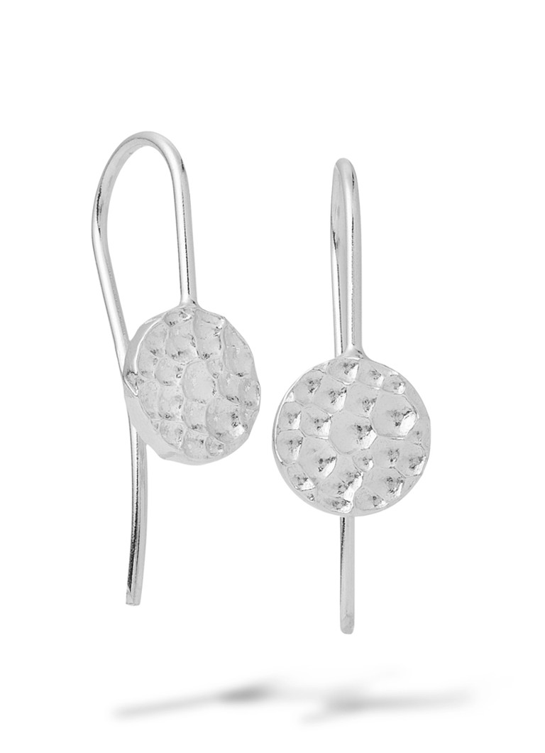 Casa Jewelry Dames Bump S oorhangers van zilver in de kleur Zilver