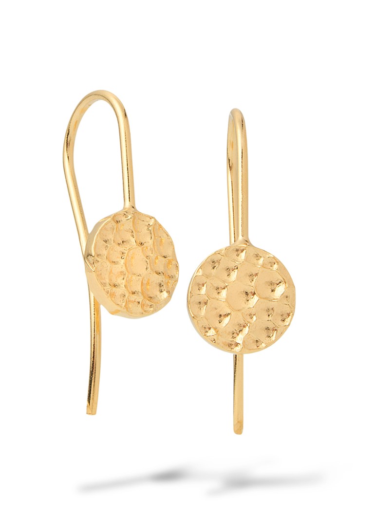 Casa Jewelry Dames Bump S oorhangers verguld in de kleur Goud