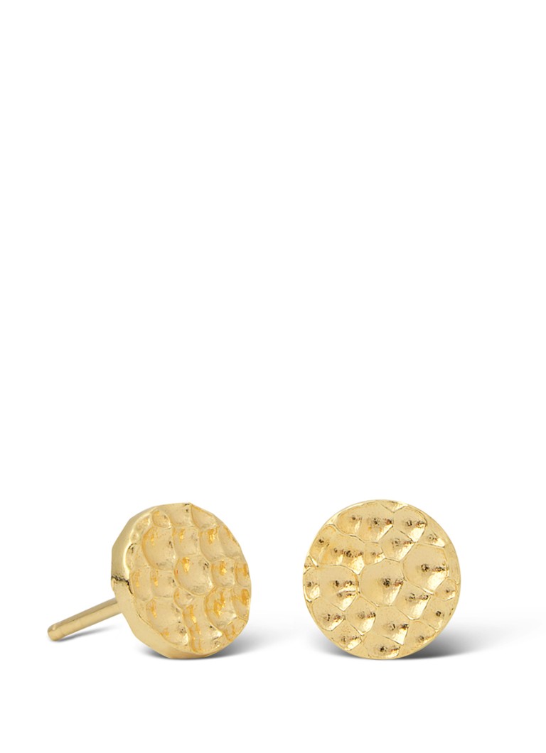 Casa Jewelry Dames Bump S oorknopjes verguld in de kleur Goud