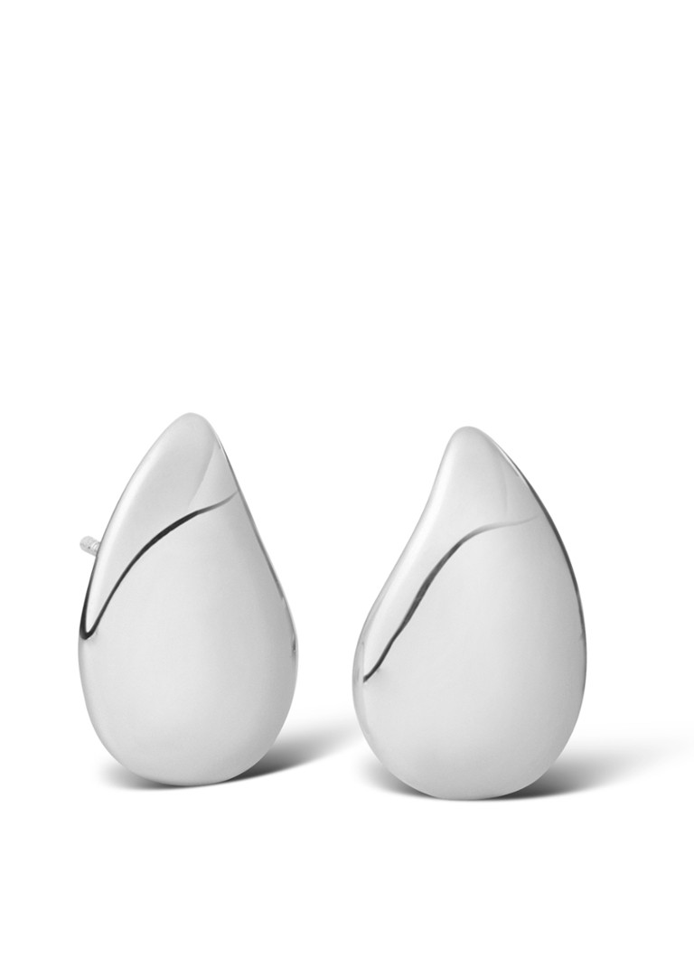 Casa Jewelry Dames Virgola oorknopjes van zilver in de kleur Zilver