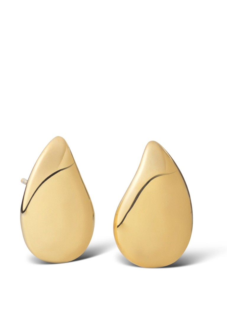 Casa Jewelry Dames Virgola oorstekers verguld in de kleur Goud