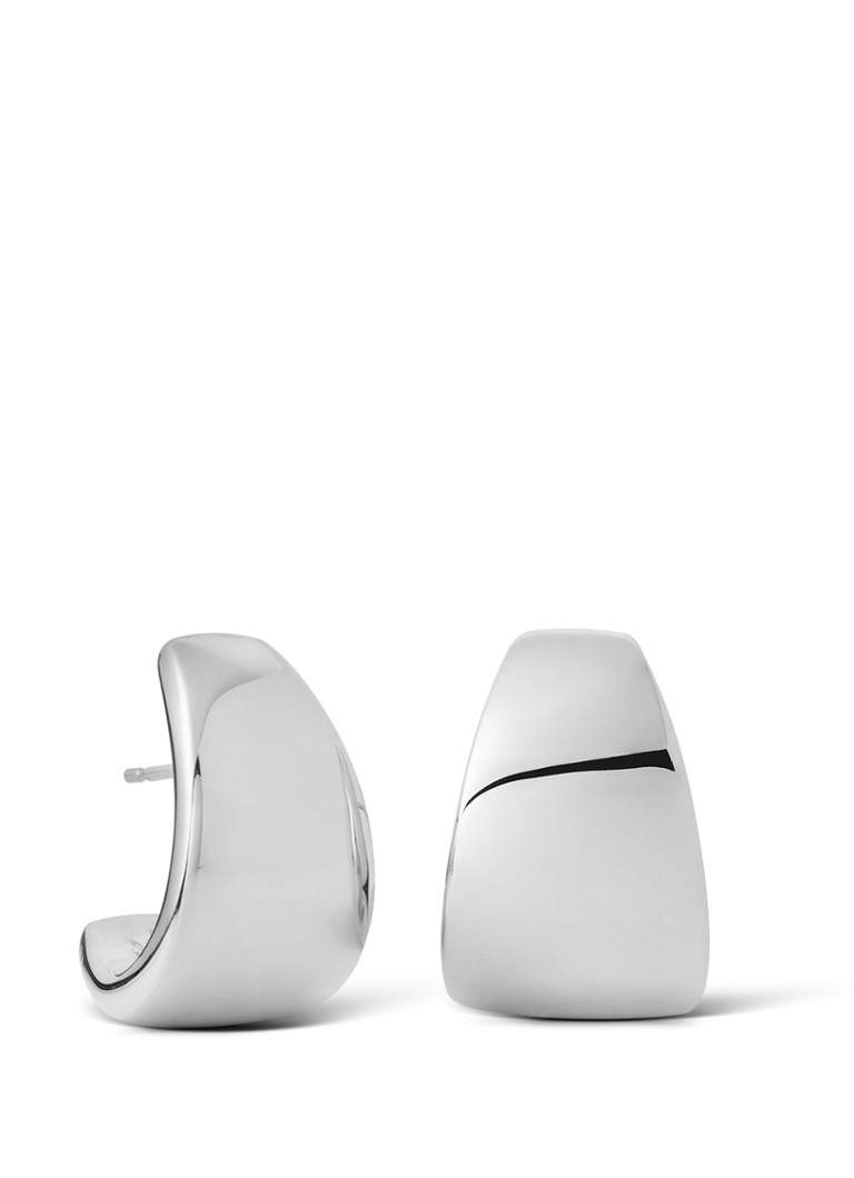 Casa Jewelry Dames Taps Max Shiny oorstekers van zilver in de kleur Zilver