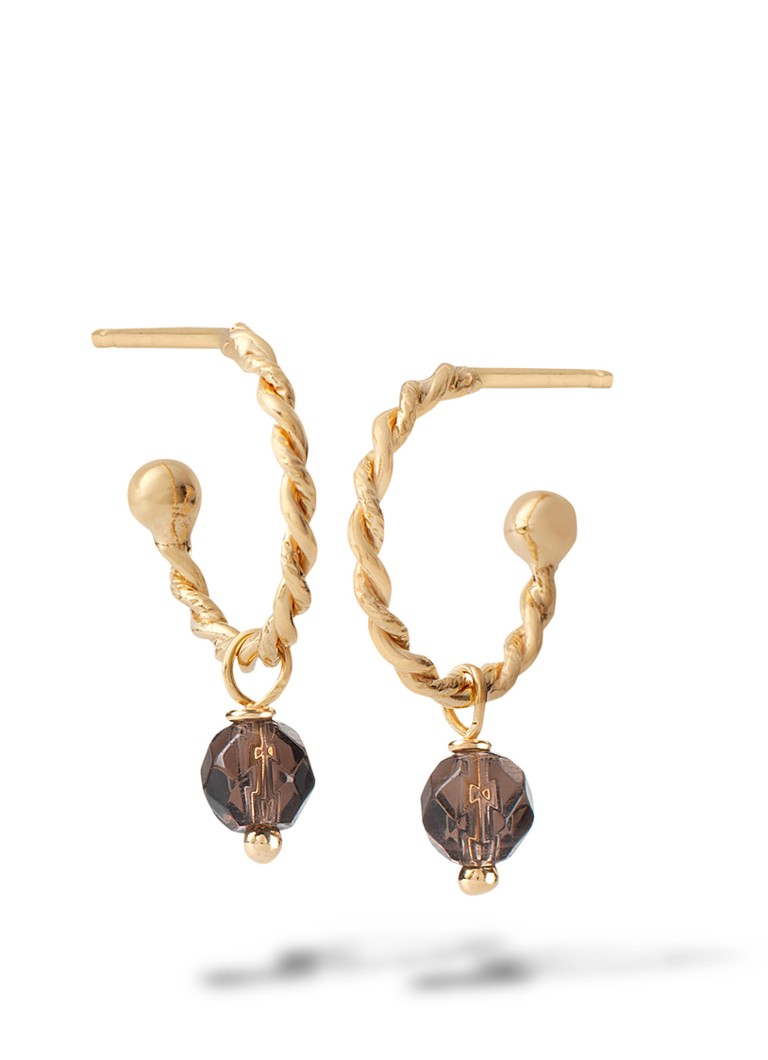 Casa Jewelry Dames Riva oorstekers verguld in de kleur Goud