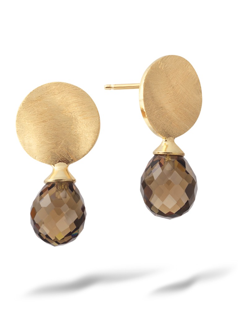 Casa Jewelry Dames Diana oorstekers verguld in de kleur Goud