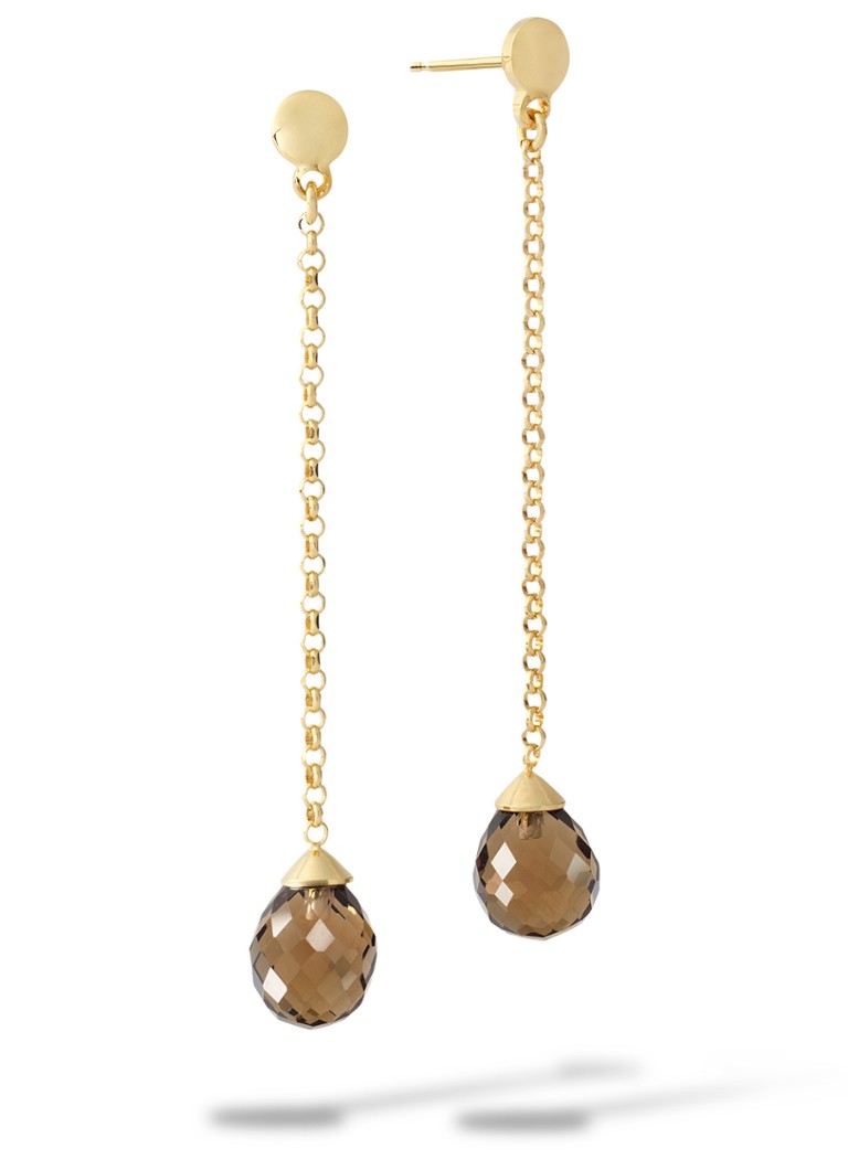 Casa Jewelry Dames Max oorstekers verguld in de kleur Goud