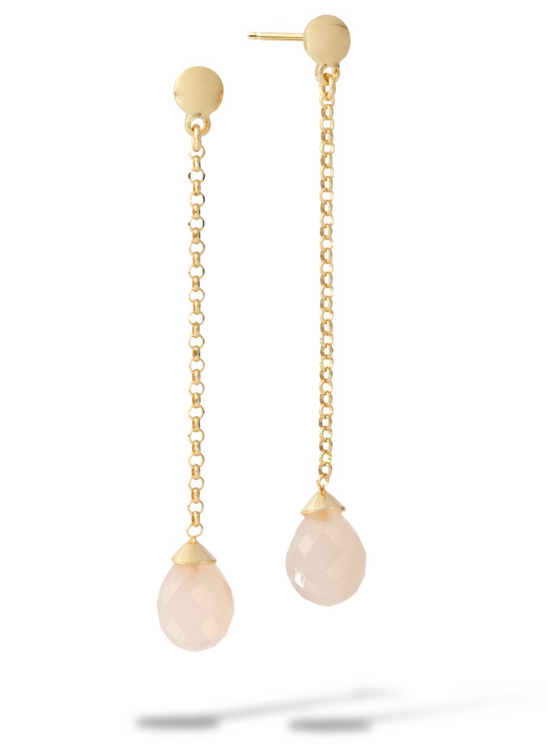 Casa Jewelry Dames Max oorstekers verguld in de kleur Goud