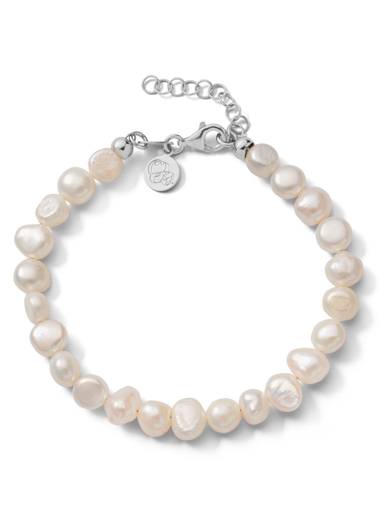 Casa Jewelry Dames Snoepie parelarmband van zilver in de kleur Zilver