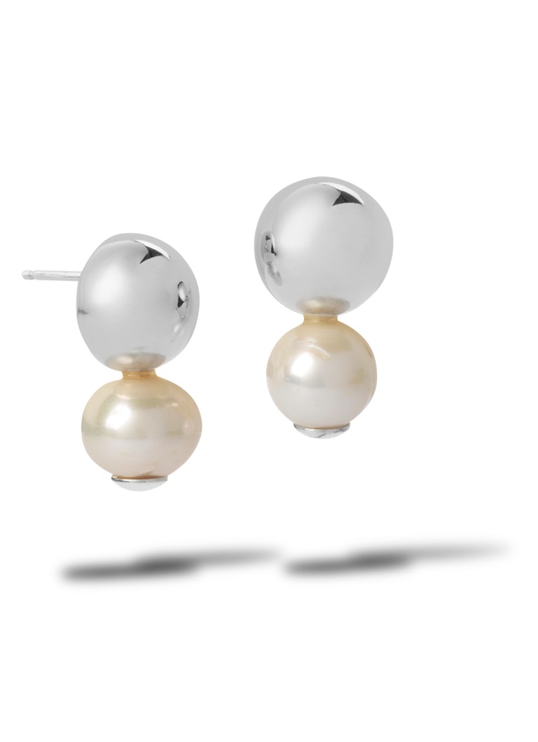 Casa Jewelry Dames Doobie oorstekers van zilver in de kleur Zilver