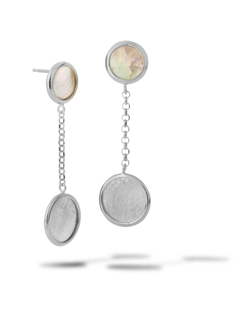 Casa Jewelry Dames Minou Max oorstekers van zilver in de kleur Zilver