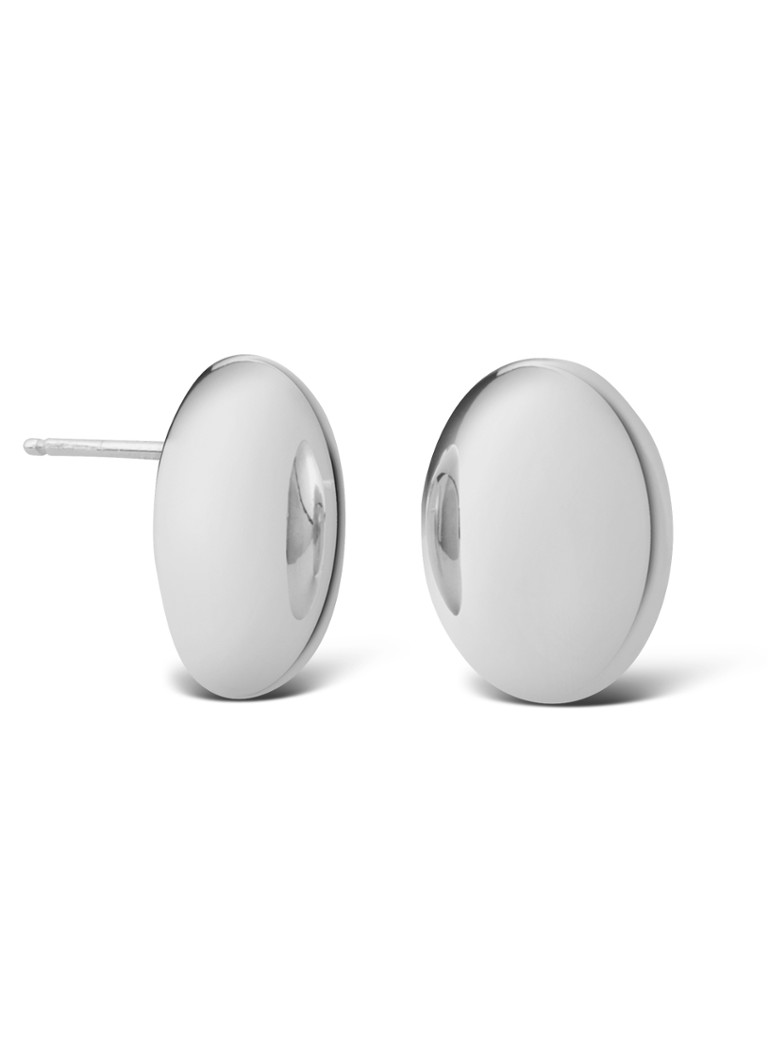 Casa Jewelry Dames Bikkel S Shiny oorstekers van zilver in de kleur Zilver