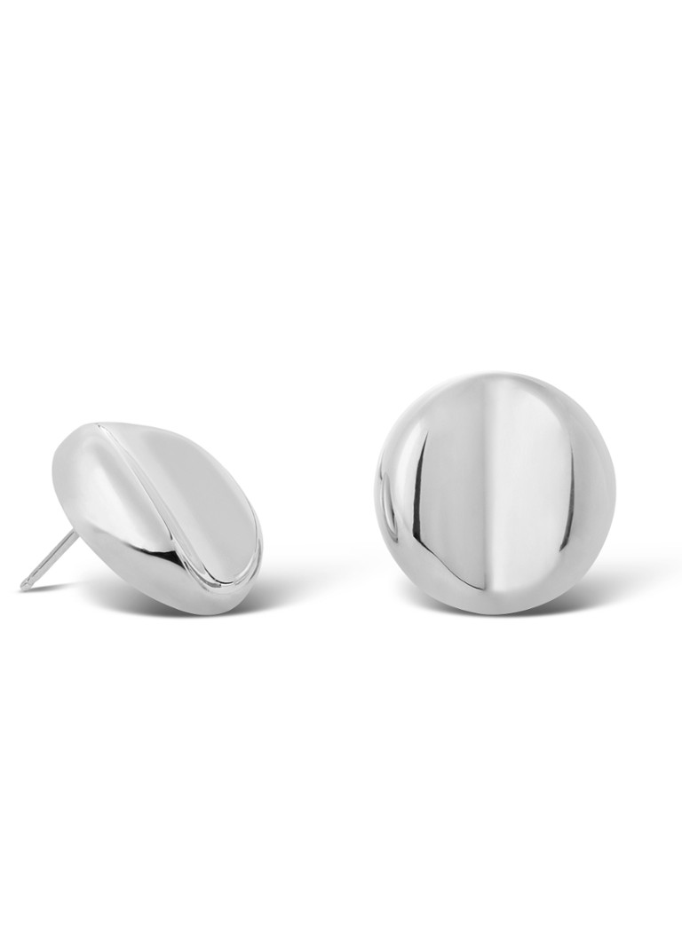 Casa Jewelry Dames Half-Pipe oorstekers van zilver in de kleur Zilver